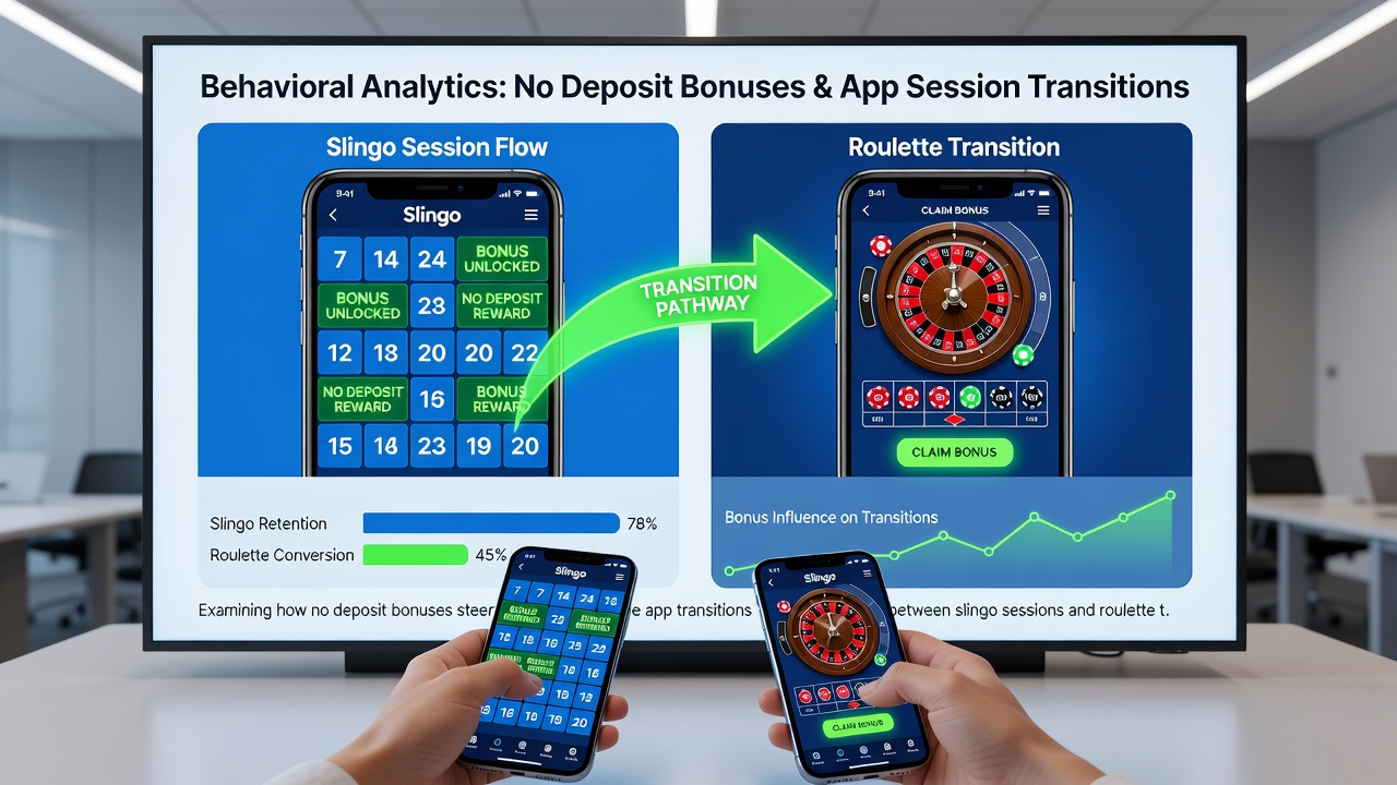 Analytics dashboard displaying user transition paths from Slingo to roulette in a mobile gaming app